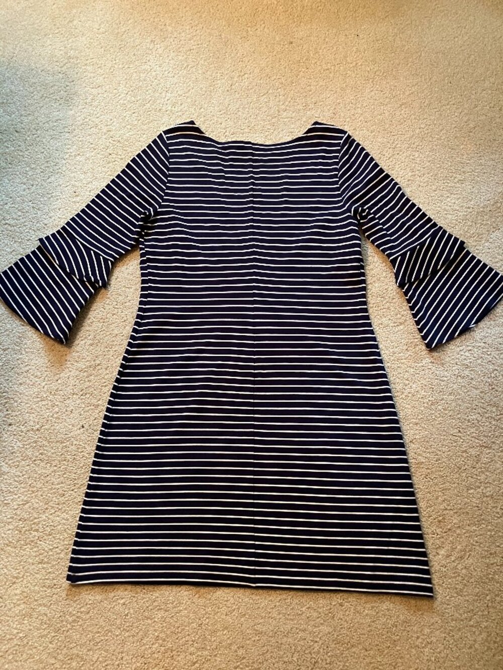 Ann Taylor Dress, Size 8, Navy and White Stripe